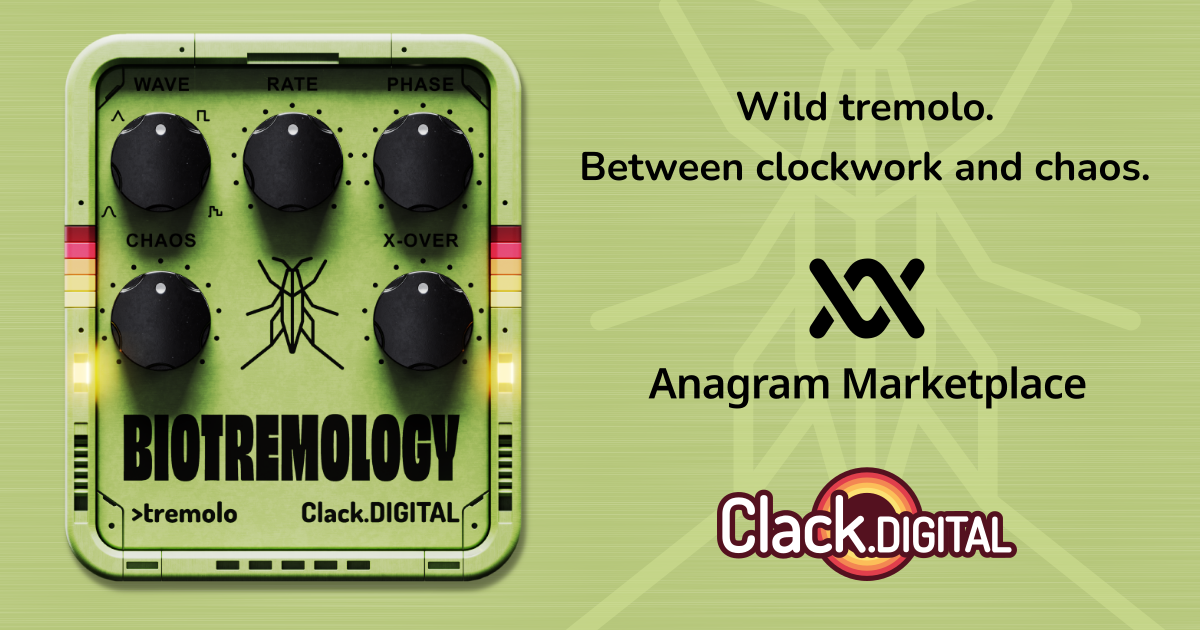 Wild tremolo. Beetween clockwork and chaos. Anagram Marketplace. Clack.DIGITAL