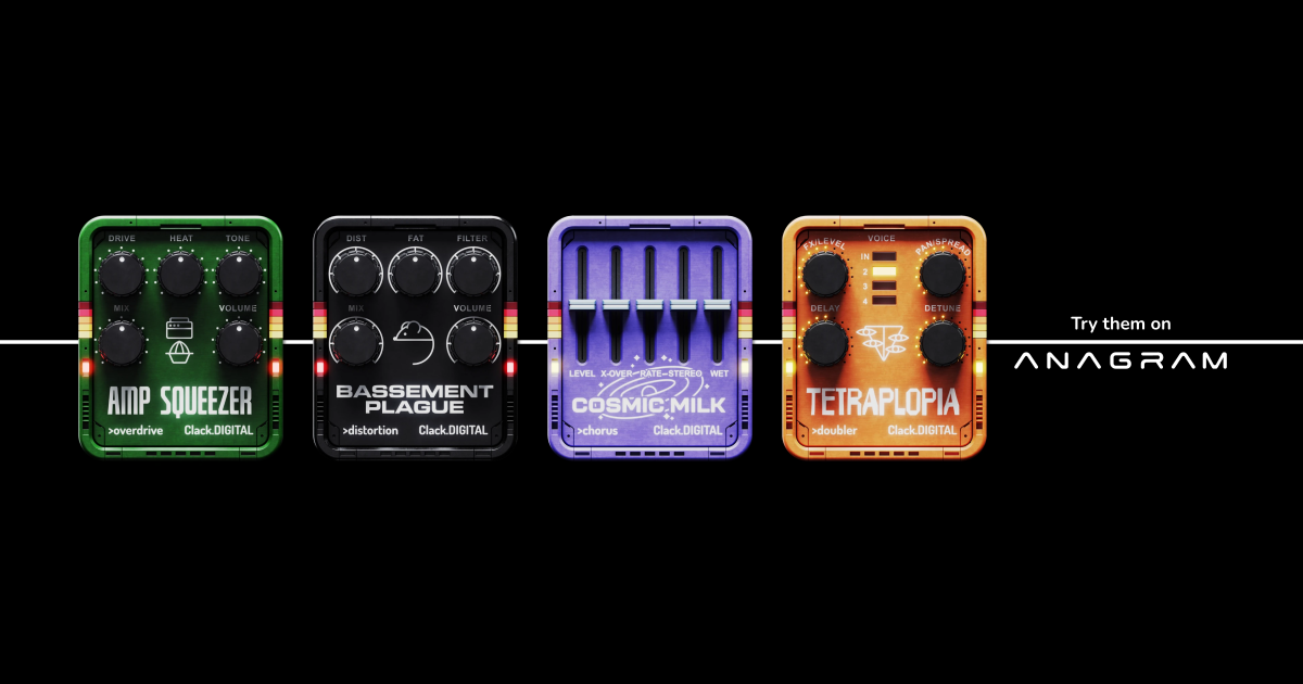 Amp Squeezer, Bassement Plague, Cosmic Milk, and Tetraplopia blocks. Try them on Anagram.