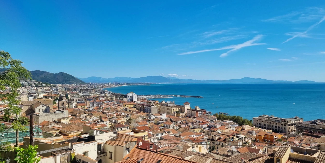 Panorama view of Salerno, Italy