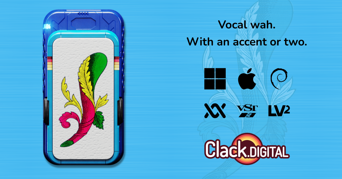 Uè Uè Wah. Vocal wah. With an accent or two. Available on Windows, macOS, Linux, and Darkglass Anagram, as a VST3 or LV2 plugin.